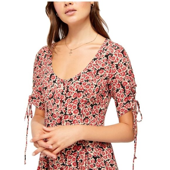 Free People Lace-Up Mini Dress. - Picture 4 of 16
